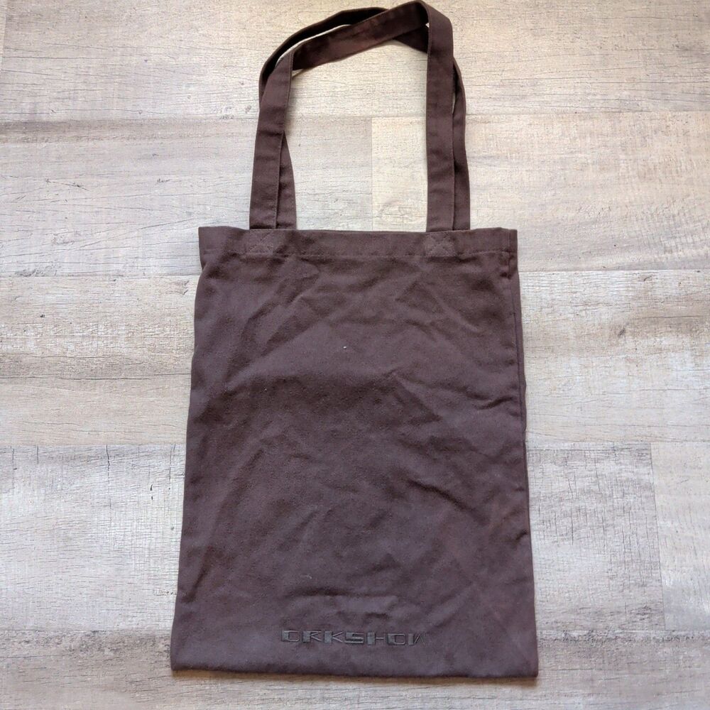 GENUINE Rick Owens DRKSHDW Tote Bag 18.5"×14.5" Good Condition Brown